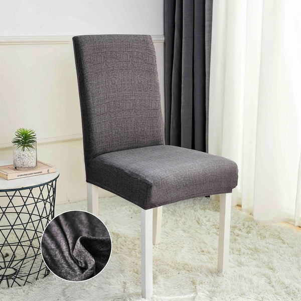 Set 6 Huse Scaune Elastice Gri Inchis HMU56GI