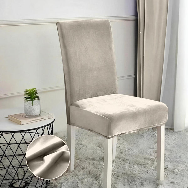 husa catifea proectie scaun bej