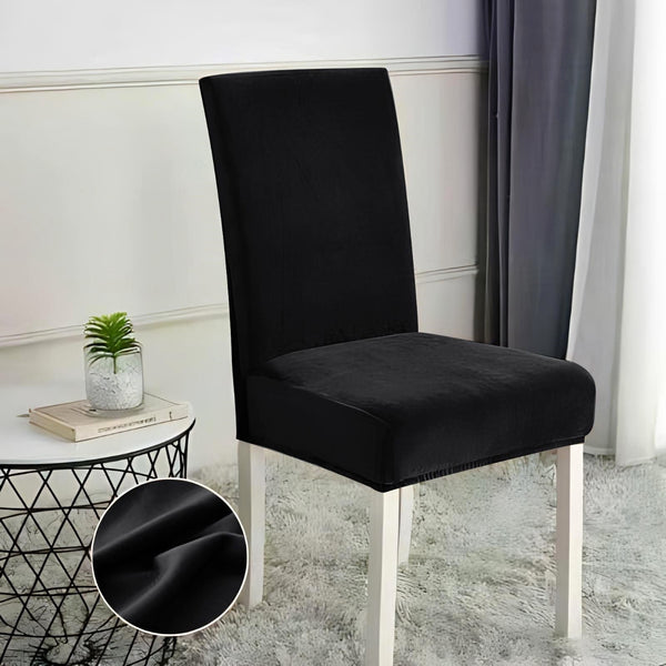 husa catifea protectie scaun negru