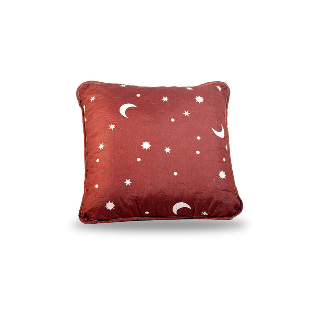perne matlasate 40x40 cm hypoalergice siliconizat maro stele luna PP19M