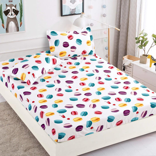 Huse cu Elastic Bumbac Finet o Persoana Alb Macarons CFS29