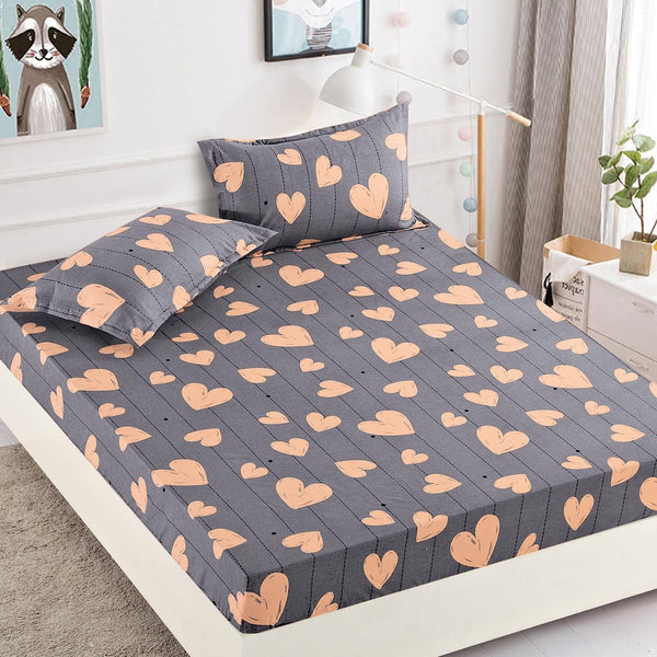  Huse cu Elastic Bumbac Finet o Persoana Gri Inimioare CFS19