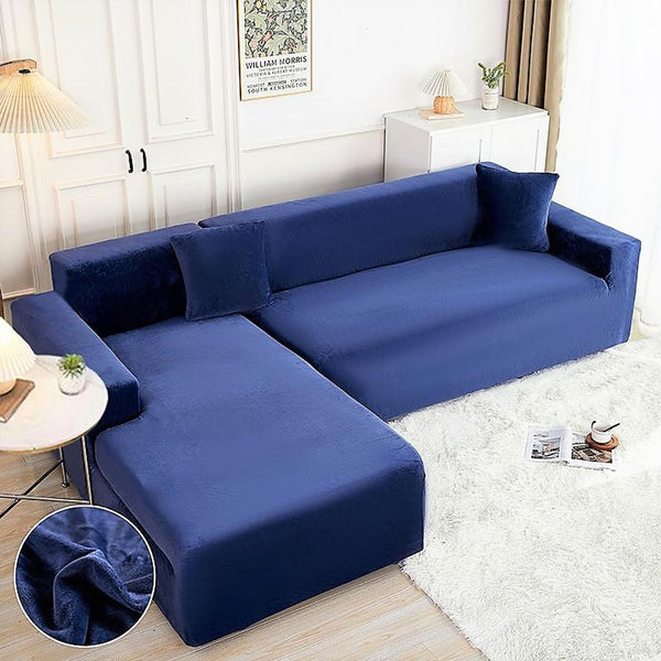 Husa Elastica Coltar Catifea Bleumarin HMC32AI