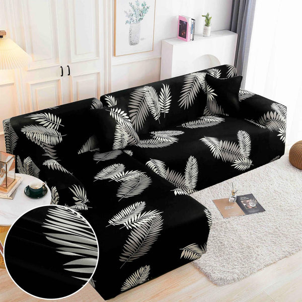 Huse Elastice Coltar Negre Frunze HME32C1
