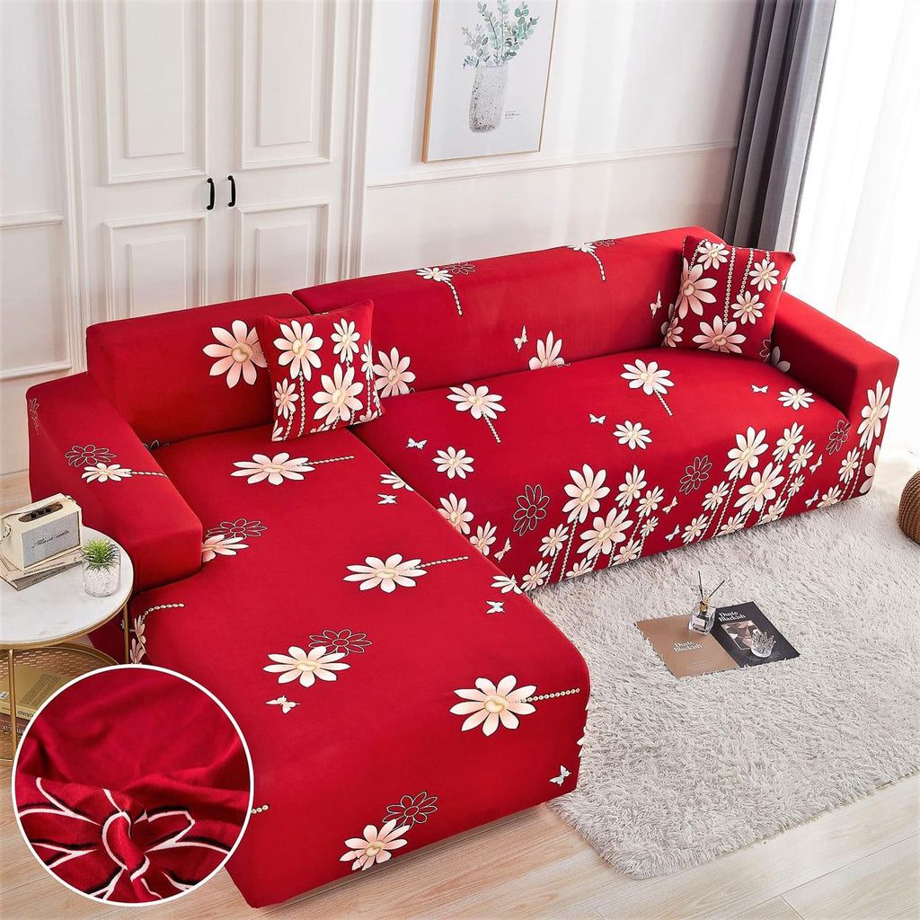 Husa Elastica Coltar Rosu Floral HME32M