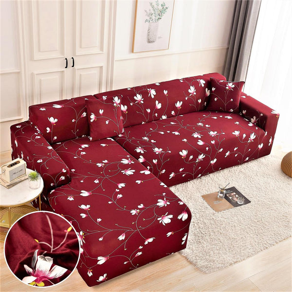 Husa Elastica Coltar Bordo Floral HME32N