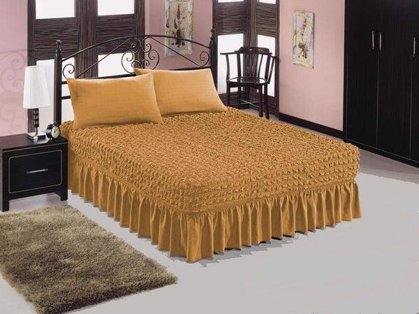 Husa Elastica Pat Matrimonial Bej Deschis H6BD