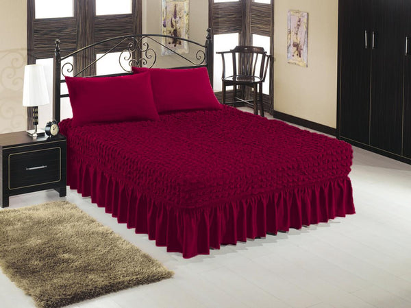 Husa Elastica Pat Matrimonial Fucsia H6F