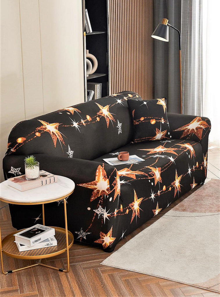 Husa Elastica Canapea 3 Locuri Negru Stele HME3I