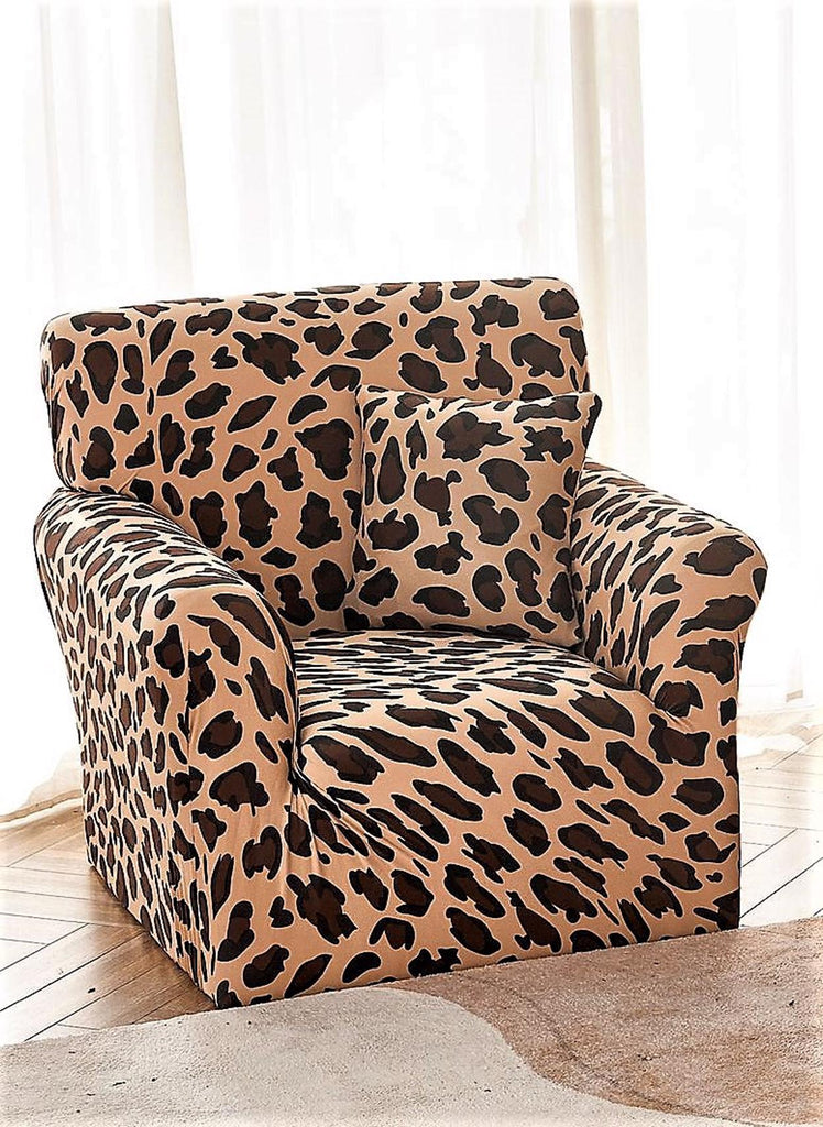 Husa Elastica Fotoliu Maro Animal Print HME1H