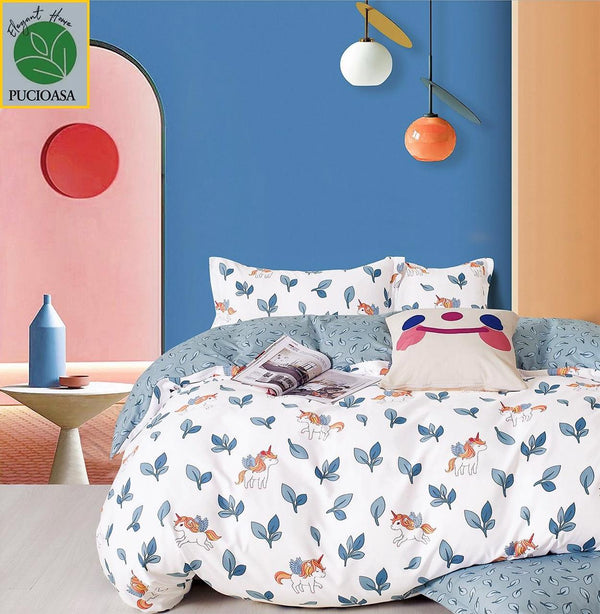 Lenjerii o Persoana Pucioasa Finet Model Copii Frunze pe Alb LSF263