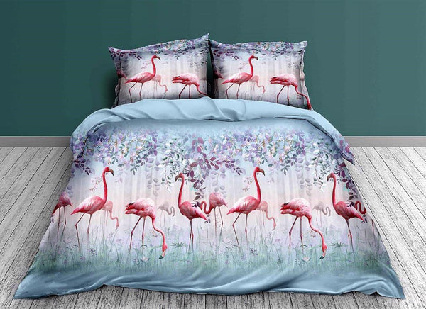 Lenjerii 3D 1+1 Gratis Pucioasa 4 Piese Flamingo pe Roz D468