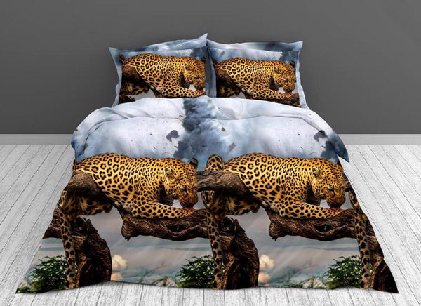 Lenjerii 3D 1+1 Gratis Pucioasa 4 Piese Leoparzi fundal Multicolor D488