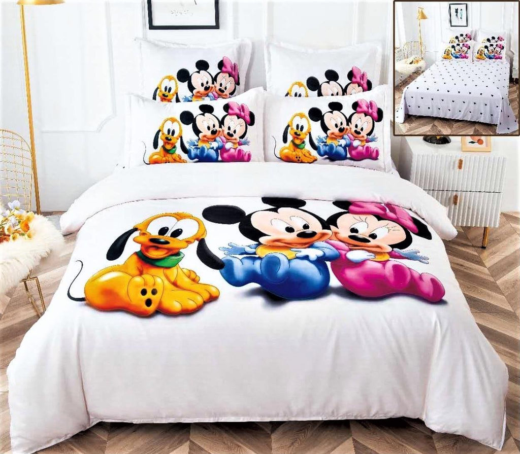 Lenjerii Bumbac Finet 6 Piese Alba Mickey Minnie BFP703