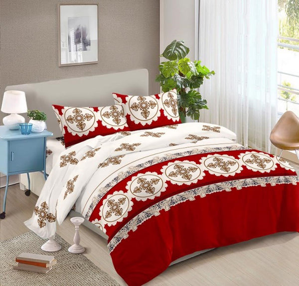 Lenjerii Bumbac Satinat Superior Pat Dublu 160x200 Multicolor Oriental LY201