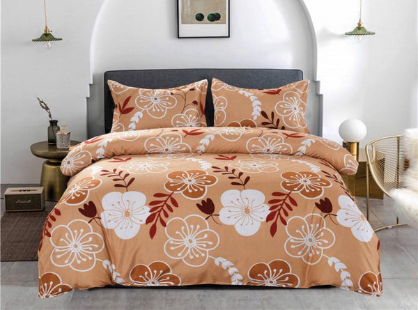Lenjerii Bumbac Satinat Superior Pat Dublu 160x200 Multicolor Floral LY253