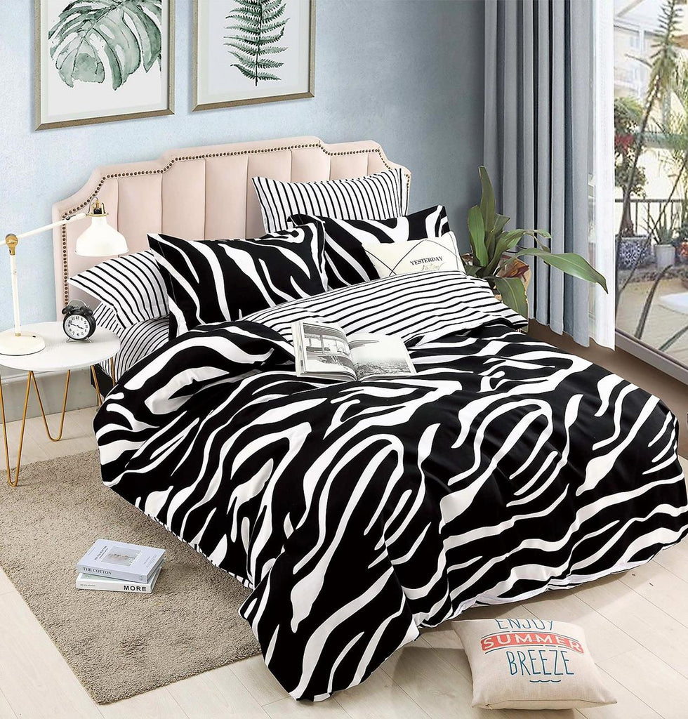 Lenjerii o Persoana Finet Alb Negru Model Animal Print LSF133