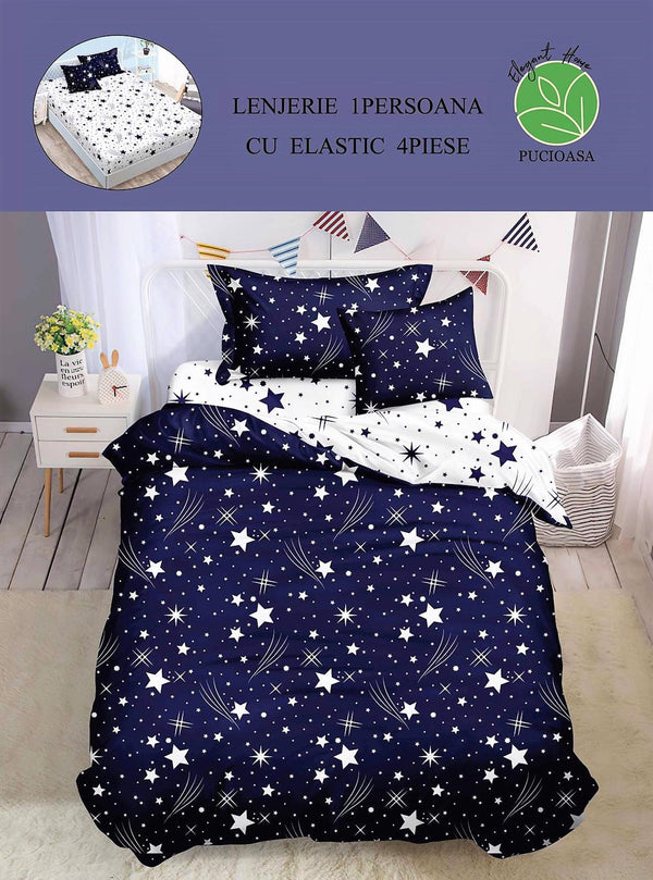 Lenjerii cu Elastic o Persoana Pucioasa Finet Stelute Albastre LSE23