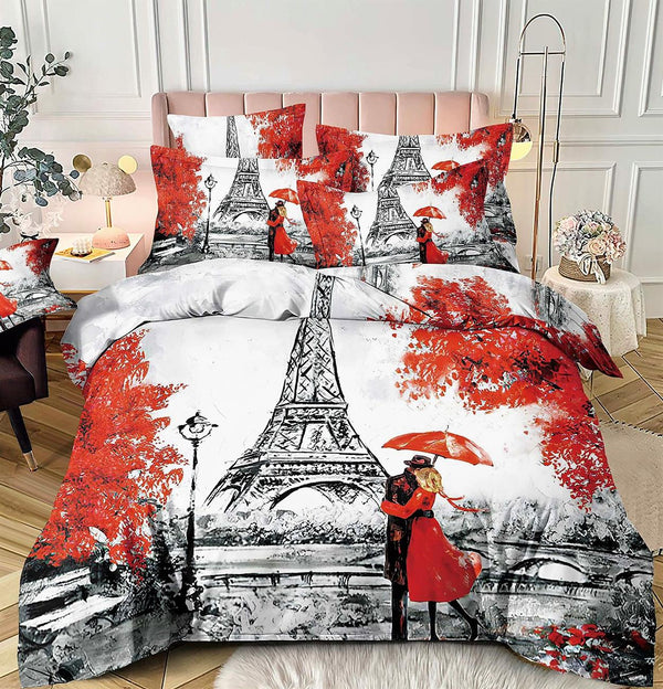 Lenjerii cu Elastic o Persoana Finet 3D Rosii Turnul Eiffel LSEJ25