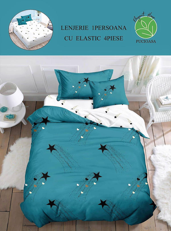 Lenjerii cu Elastic o Persoana Pucioasa Finet Stele Turcoaz LSE02