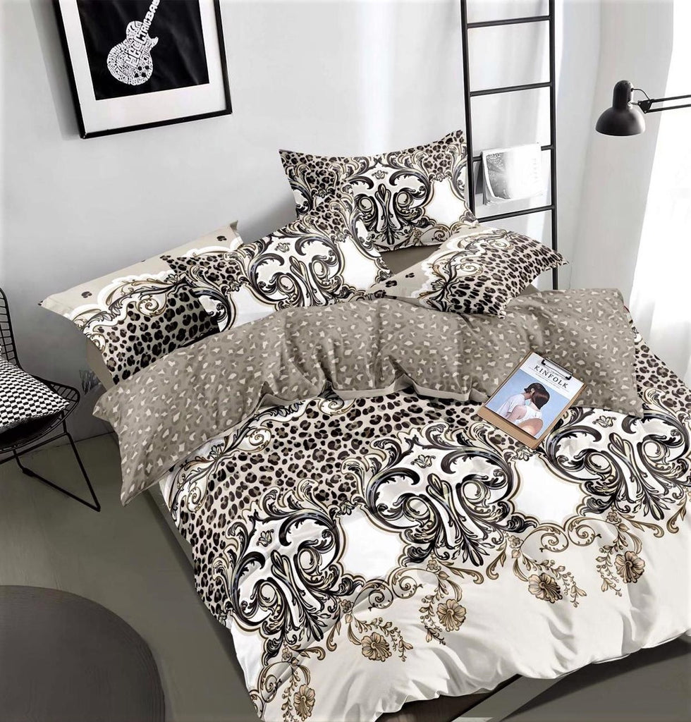 Lenjerii cu Elastic Finet Gros Pat Dublu Alb Bej Oriental BFEJ60