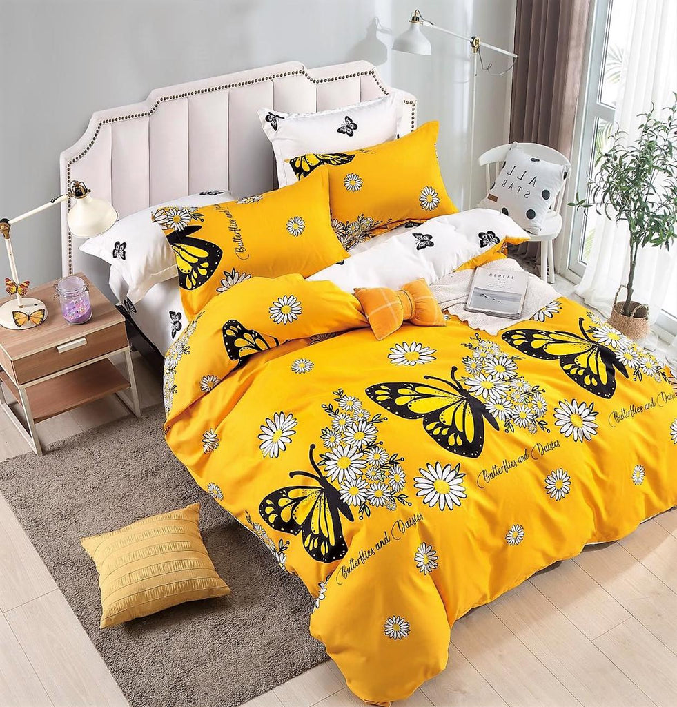 Lenjerii cu Elastic Bumbac Finet Galbene Fluturasi BFEJ107