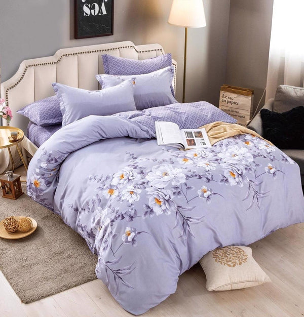 Lenjerii cu Elastic Finet Gros Pat Dublu Gri Floral BFEJ40