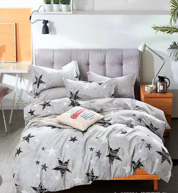 Lenjerie cu Elastic Bumbac Finet Gri Stele BFEJ65