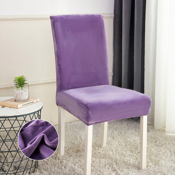 Husa Elastica Scaun Catifea Mov Deschis HMC56L