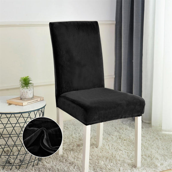 Husa Elastica Scaun Catifea Negru HMC56N
