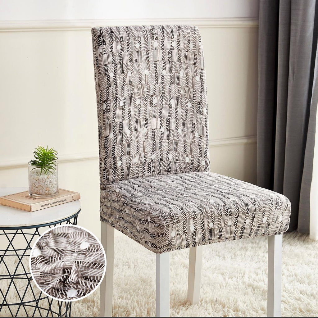 Set 6 Huse Scaune Elastice Gri Abstract HME56A