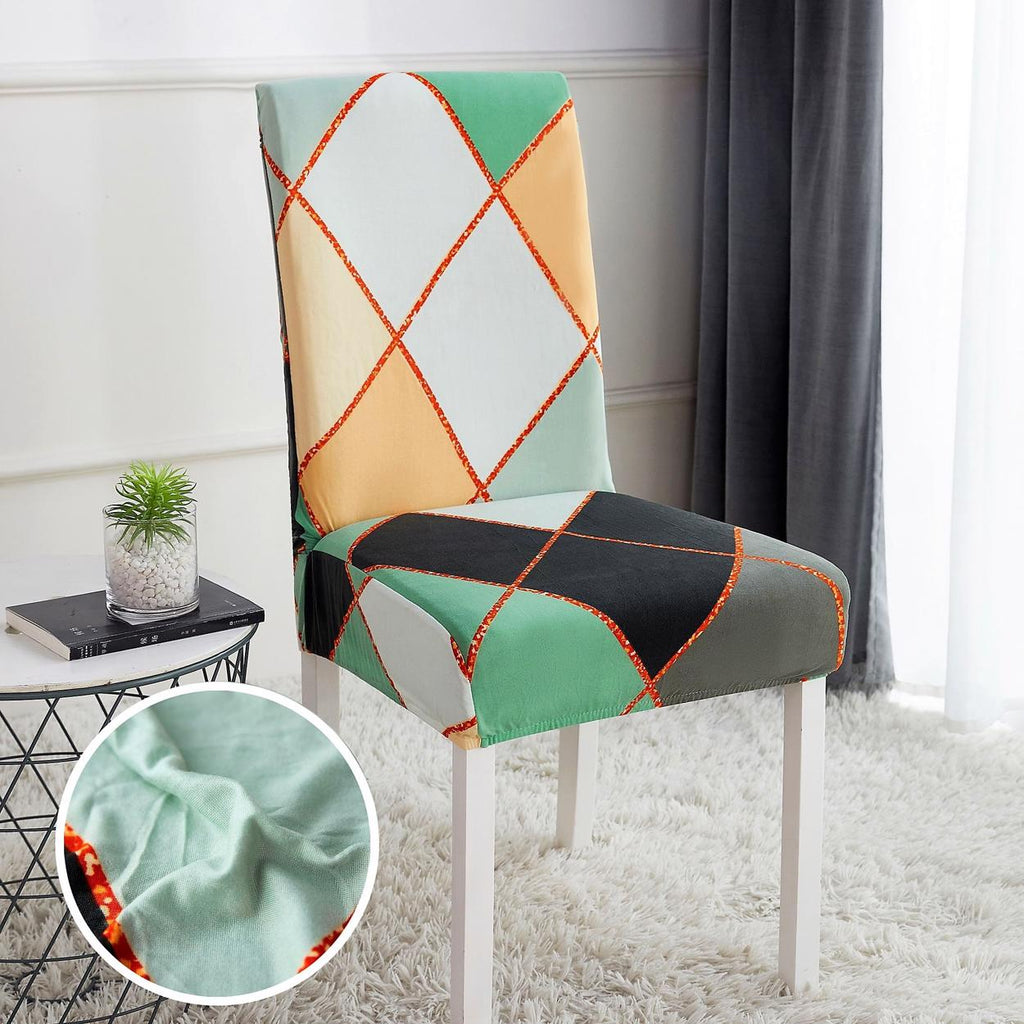 Set 6 Huse Scaune Elastice Multicolor Geometric HME56P