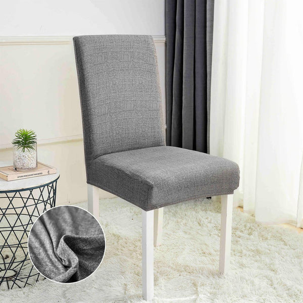 Set 6 Huse Scaune Elastice Gri Deschis HME56C